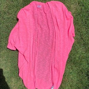 Cute see through hot pink cardigan!